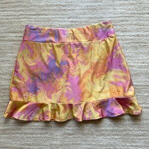 TZU TZU Golf Tennis Tie Dye Muted Sunset Skort | Skirt Orange Pink Size Small